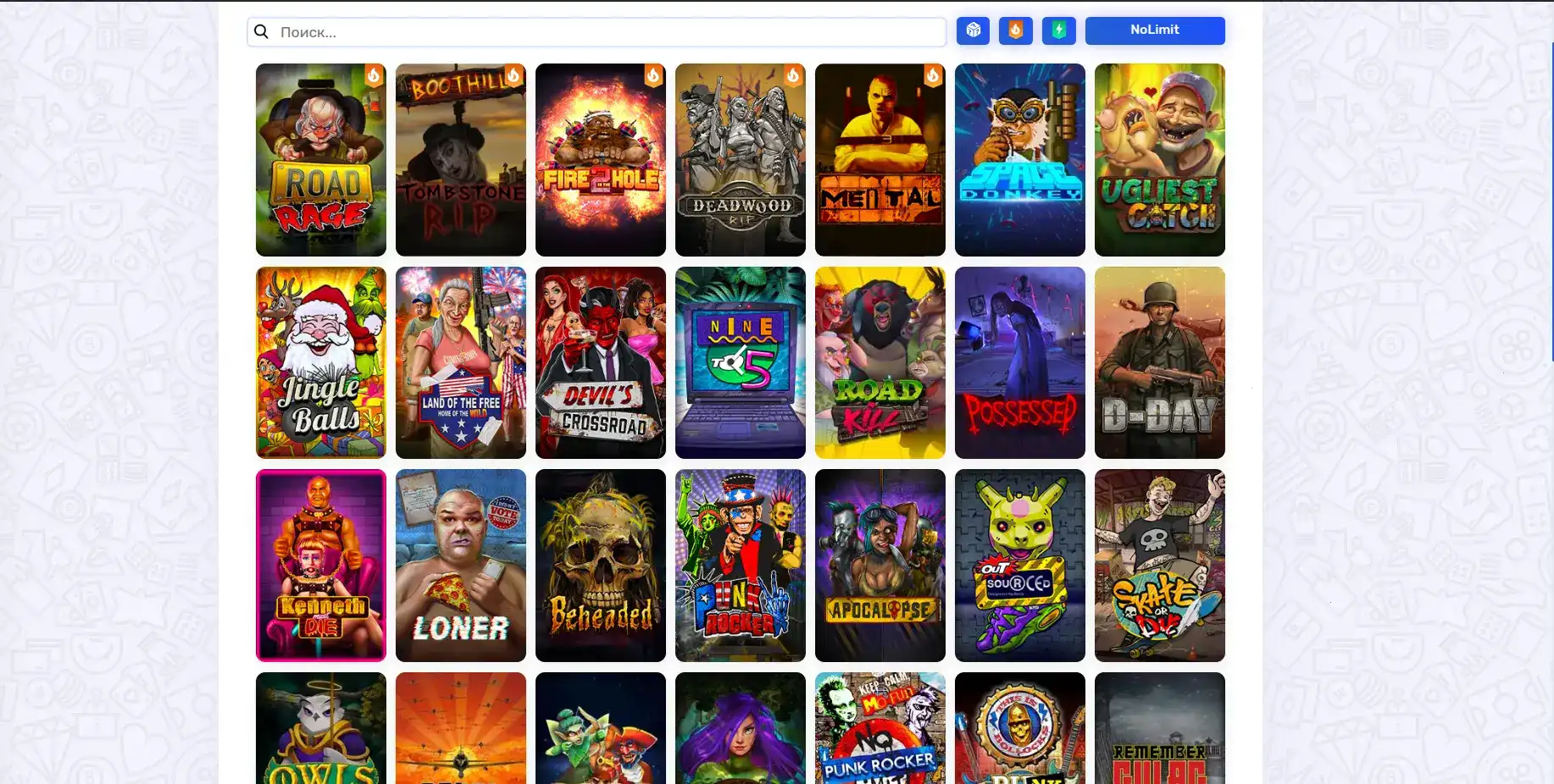 Интерфейс игрового зала Кактус казино с яркими слотами